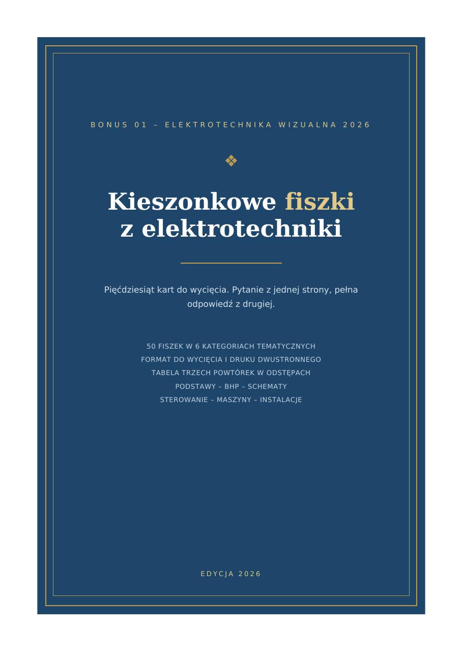 Okładka bonusu Kieszonkowe fiszki z elektrotechniki