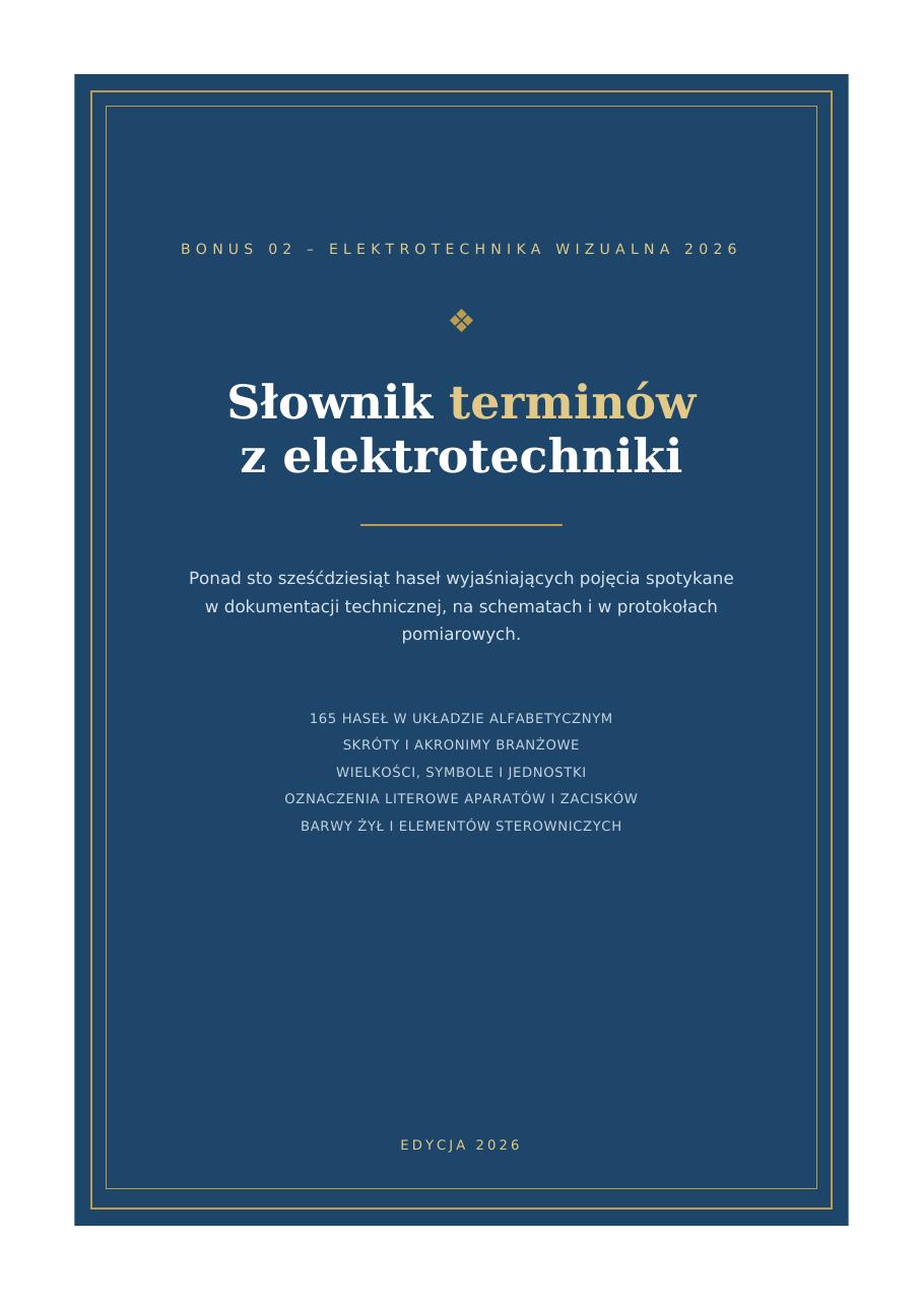 Okładka bonusu Słownik terminów z elektrotechniki